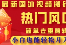 2025最新视频搬砖项目，热门风口，简单去重剪辑，小白也能轻松月入过W-蜗牛学社