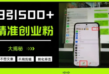 不需要我们去想文案，也不需要我们去剪辑视频，日引500+精准创业粉，方法大揭秘-蜗牛学社