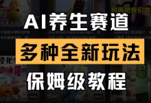 AI养生赛道，多种全新玩法，保姆级教程拆解-蜗牛学社