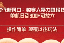 AI+时代新风口：数字人暴力吸粉技术，单机日引3张+可放大-蜗牛学社