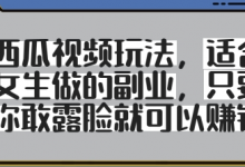 西瓜视频玩法，适合女生做的副业，只要你敢露脸就有收益-蜗牛学社
