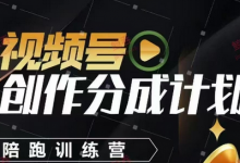 视频号创作分成计划陪跑训练营，手把手教会你如何制作视频，细水长流型项目-蜗牛学社
