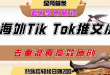 海外tiktok小说推文暴力项目，高停留率，高转化率，上手后一天搞顿饭钱不是问题-蜗牛学社