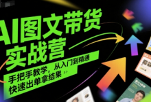 AI图文带货实战营，手把手教学，从入门到精通，快速出单拿结果-蜗牛学社