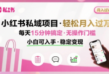 小红书私域项目 月入过W非常轻松 每天15分钟即可搞定，无任何操作门槛，小白可入手-蜗牛学社