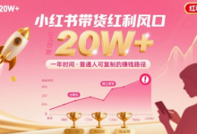 一年时间靠小红书带货项目年入20w+,最不能错的大红利项目-冒泡网