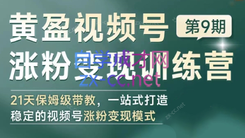 黄盈·视频号涨粉变现训练营-冒泡网