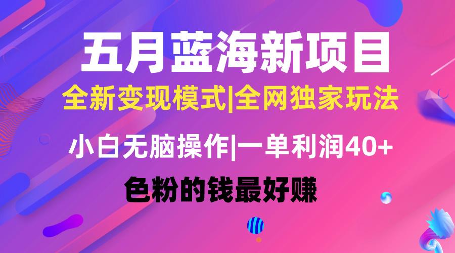 五月蓝海项目全新玩法,小白无脑操作,一天几分钟,矩阵操作,月入4万+-冒泡网
