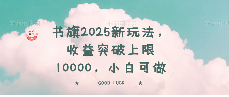 书旗2025新玩法,收益突破上限10000,小白可做-冒泡网