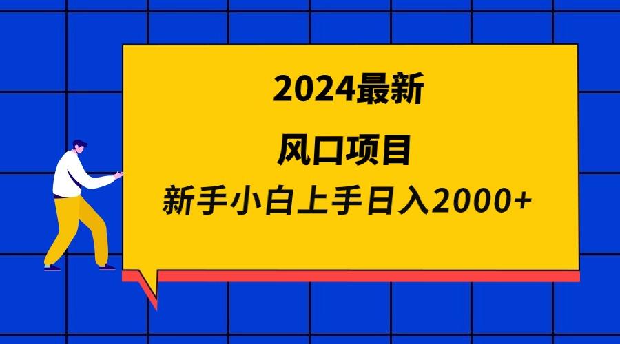 (9483期)最新风口项目 新手小白日入2000+-冒泡网