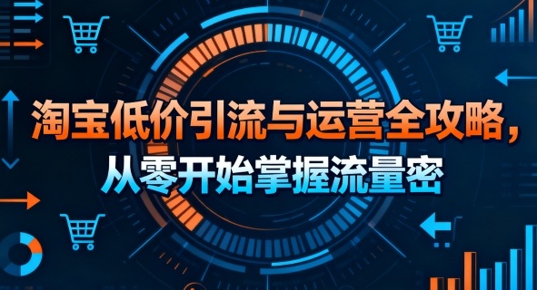 淘宝低价引流与运营全攻略，从零开始掌握流量密码-冒泡网