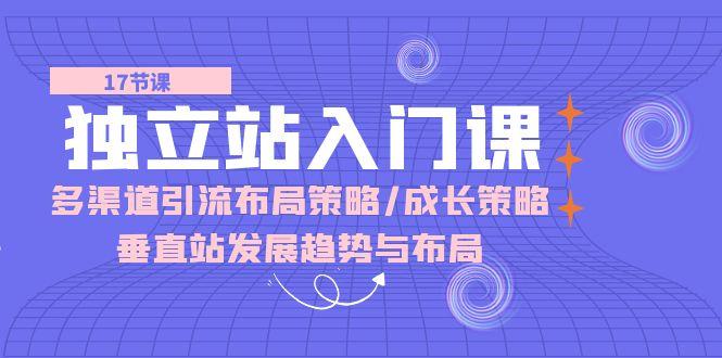独立站 入门课:多渠道 引流布局策略/成长策略/垂直站发展趋势与布局-冒泡网