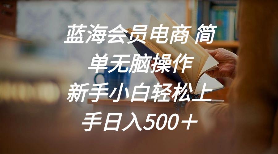 蓝海会员电商 简单无脑操作 新手小白轻松上手日入500+-冒泡网
