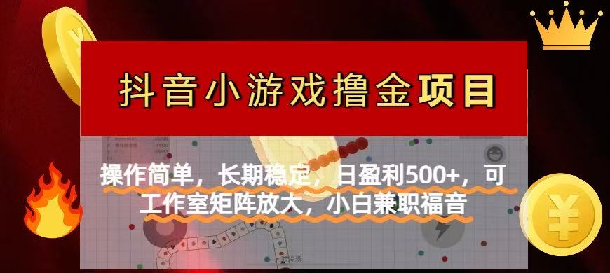 【抖音小游戏发行人计划项目】操作简单，长期稳定，日盈利500+，可工作…-冒泡网