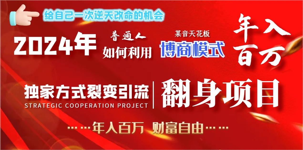 年普通人如何利用博商模式做翻身项目年入百万,财富自由-冒泡网