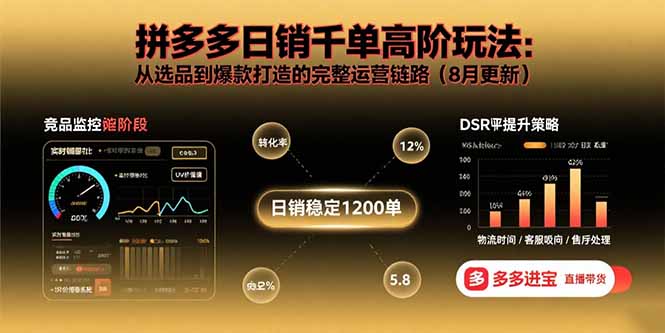 拼多多日销千单高阶玩法:从选品到爆款打造的完整运营链路(8月更新-冒泡网