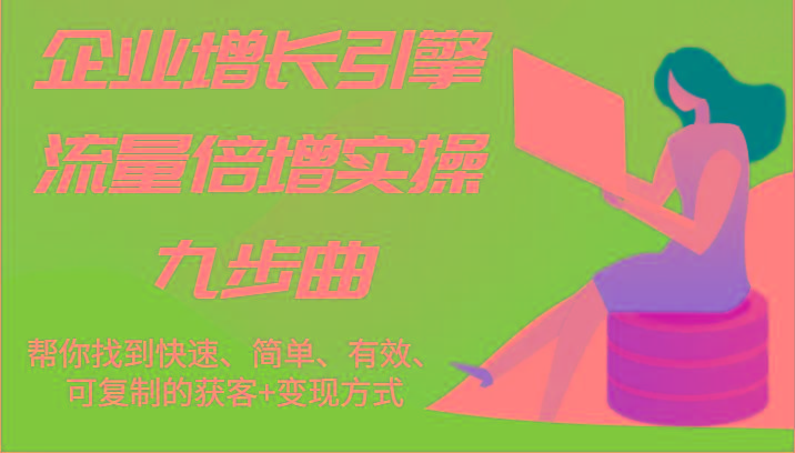 企业增长引擎流量倍增实操九步曲,帮你找到快速、简单、有效、可复制的获客+变现方式-冒泡网