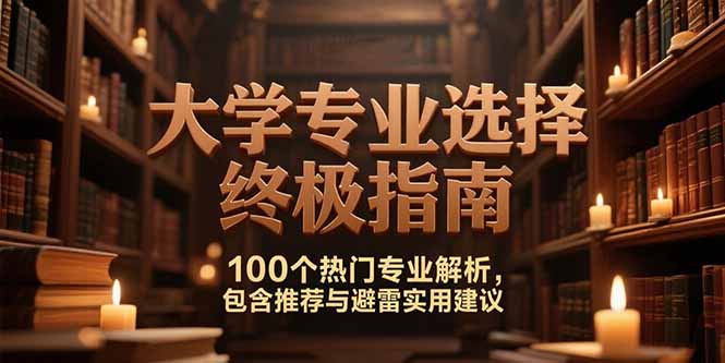 付费文：大学专业选择终极指南,100个热门专业解析,包含推荐与避雷实用建议-冒泡网