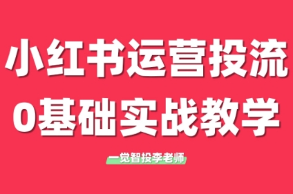 李老师·小红书运营投流,0基础实战教学(更新)-冒泡网