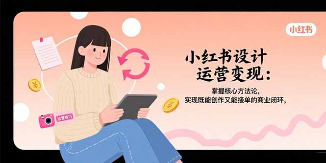 小红书设计运营变现：掌握核心方法论，实现既能创作又能接单的商业闭环-冒泡网