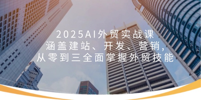 2025AI外贸实战课:涵盖建站、开发、营销, 从零到三全面掌握外贸技能-冒泡网