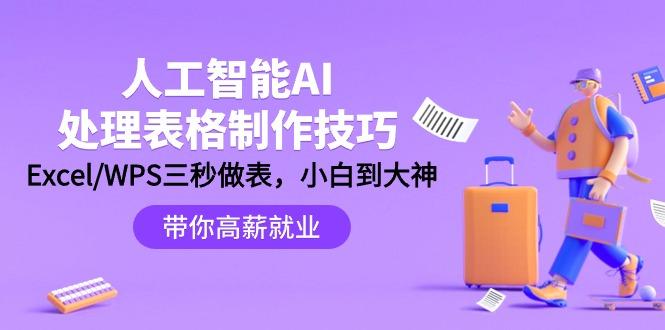 (9459期)人工智能-AI处理表格制作技巧:Excel/WPS三秒做表,大神到小白-冒泡网