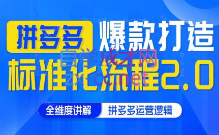 云杉老师·拼多多爆款打造标准化流程2.0-冒泡网