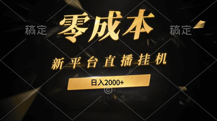 (9841期)新平台直播挂机最新玩法,0成本,不违规,日入2000+-冒泡网