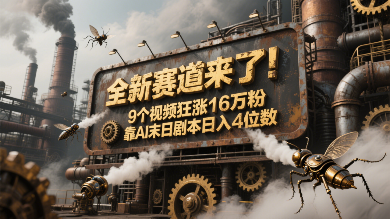 全新赛道来了!9个视频狂涨16万粉,靠AI末日剧本日入4位数,评论区爆肝追更!-冒泡网