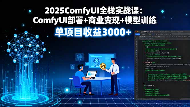 2025ComfyUI全栈实战课:ComfyUI部署+商业变现+模型训练,单项目收益3000+-冒泡网