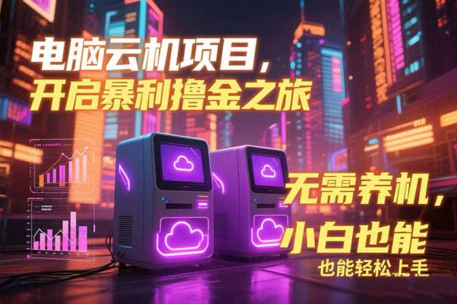 电脑云机项目 暴力撸金玩法,不需要养机 配置没有要求 单机100个窗口一…-冒泡网
