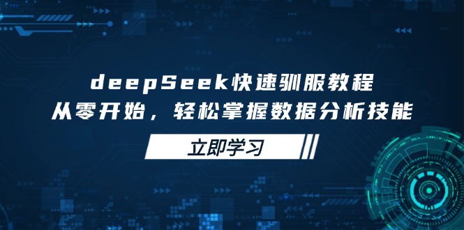 deepSeek快速驯服教程,从零开始,轻松掌握数据分析技能-冒泡网