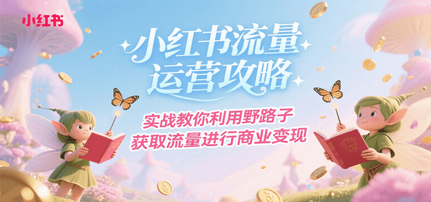 小红书流量运营攻略,实战教你利用野路子获取流量进行商业变现-冒泡网