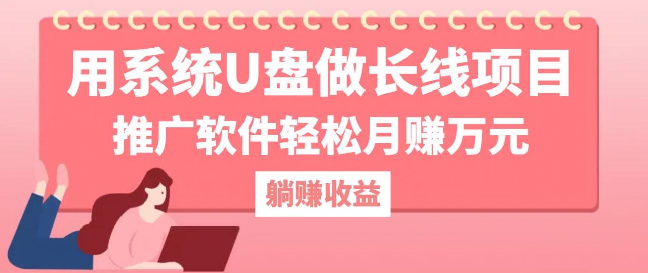 用系统U盘做长线项目,推广软件轻松月赚万元-冒泡网