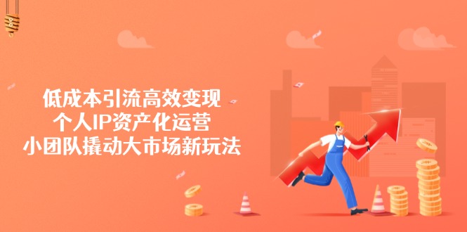 低成本引流高效变现,个人IP资产化运营,小团队撬动大市场新玩法-冒泡网