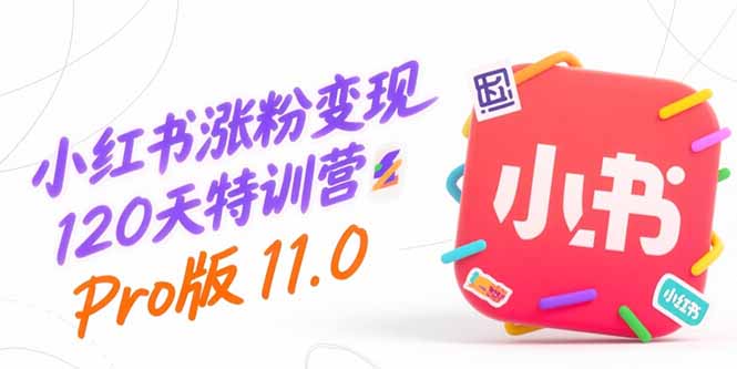 小红书涨粉变现120天特训营Pro版11.0:从0到1掌握平台运营,内容制作和变现-冒泡网