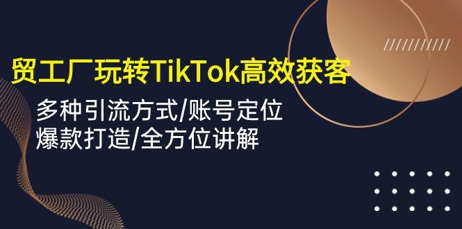 外贸工厂玩转TikTok高效获客,多种引流方式/账号定位/爆款打造/全方位讲解-冒泡网