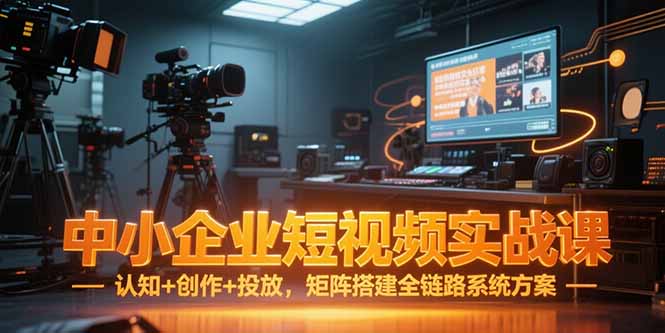 中小企业短视频实战课,认知+创作+投放,矩阵搭建全链路系统方案-冒泡网