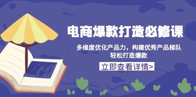 电商爆款打造必修课:多维度优化产品力,构建优秀产品梯队,轻松打造爆款-冒泡网