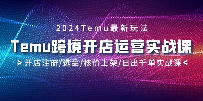 Temu跨境开店运营实战课,开店注册/选品/核价上架/日出千单实战课-冒泡网