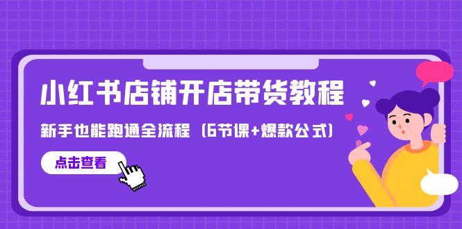 (9883期)最新小红书店铺开店带货教程,新手也能跑通全流程(6节课+爆款公式)-冒泡网