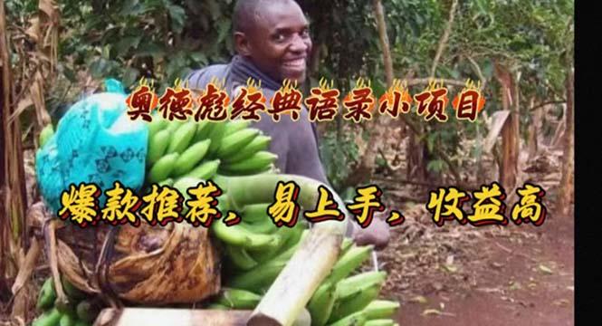 奥德彪经典语录小项目,爆款推荐,易上手,收益高-冒泡网
