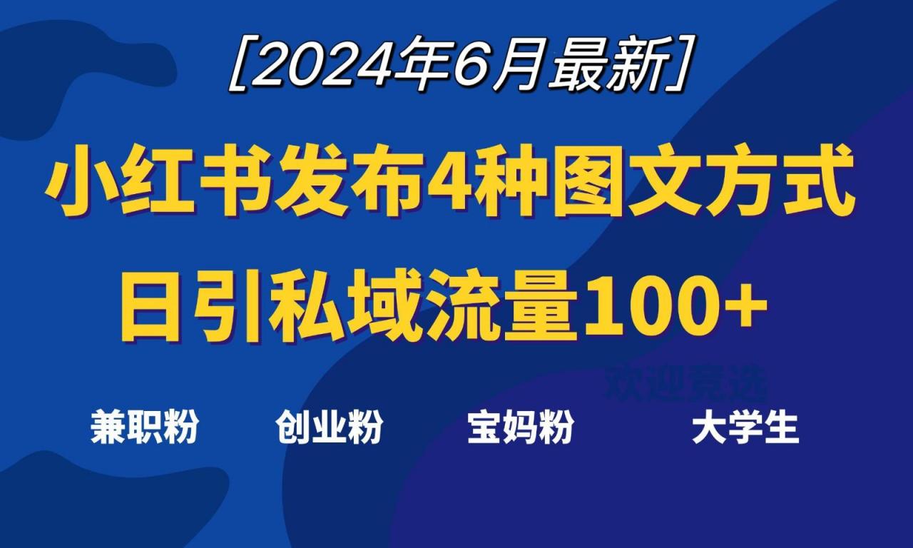 小红书发布这4种图文，就能日引私域流量100+-冒泡网