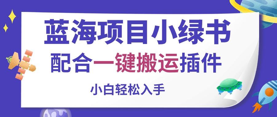 蓝海项目小绿书，配合一键搬运插件，小白轻松入手-冒泡网