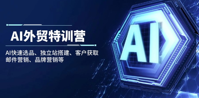 AI外贸特训营:AI快速选品、独立站搭建、客户获取、邮件营销、品牌营销等-冒泡网
