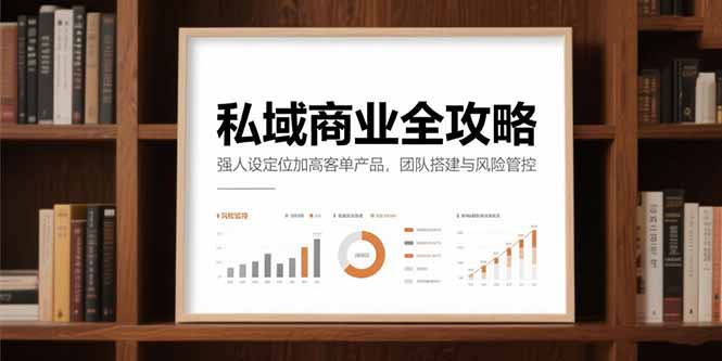 私域商业全攻略,强人设定位加高客单产品,团队搭建与风险管控-冒泡网