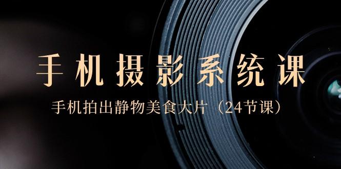 0基础手机摄影系统课,手机拍出静物美食大片(24节课)-冒泡网