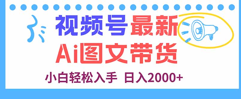 视频号最新AI图文带货,每天几分钟,小白轻松入手,日入2000+-冒泡网