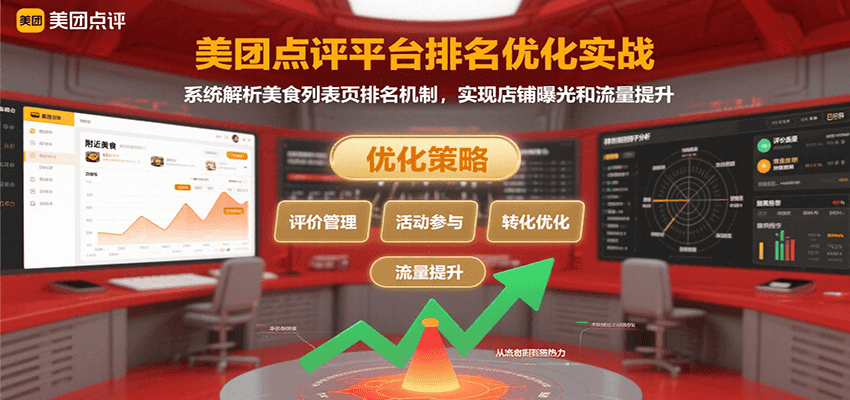 美团点评平台排名优化实战,系统解析美食列表页排名机制,实现店铺曝光和流量提升-冒泡网