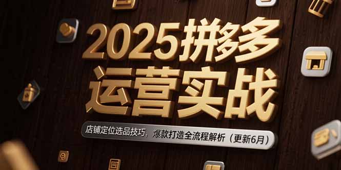 2025拼多多运营实战:店铺定位选品技巧,爆款打造全流程解析(更新6月-冒泡网